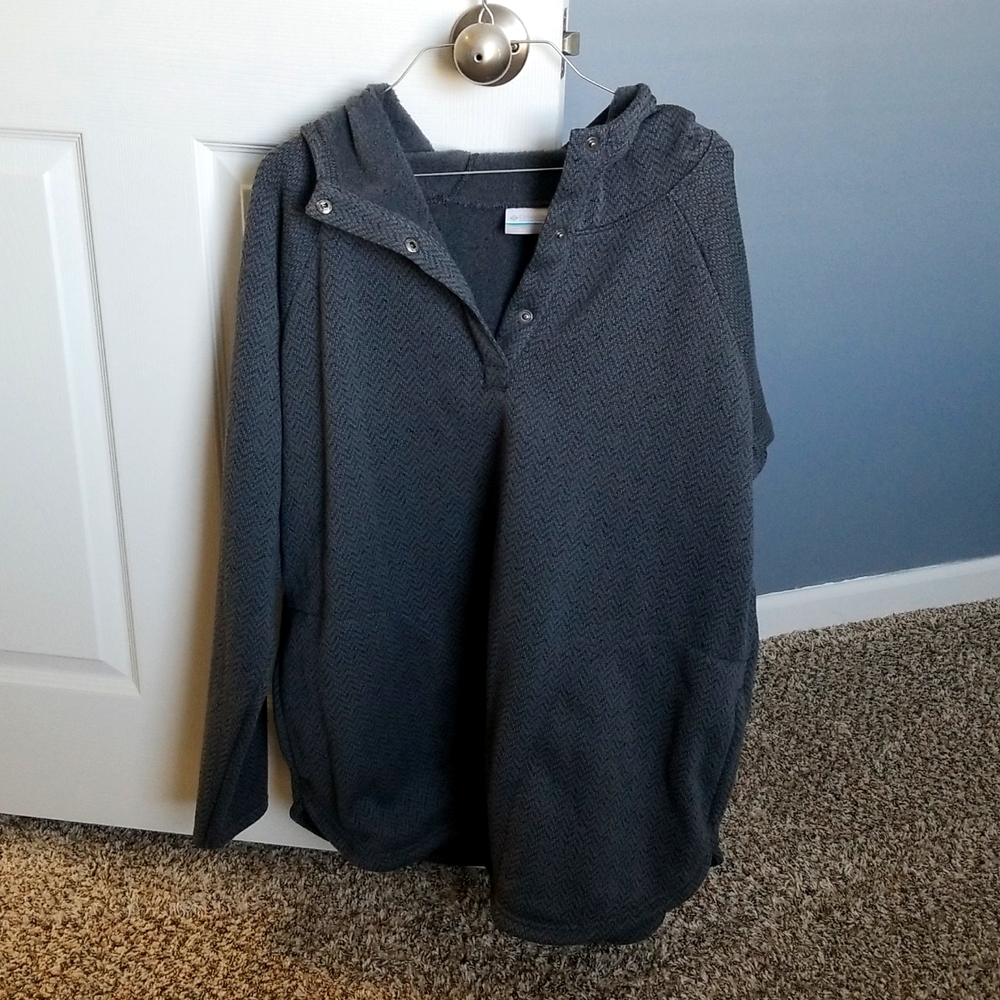 Columbia hoodie half button up 2XL Grey